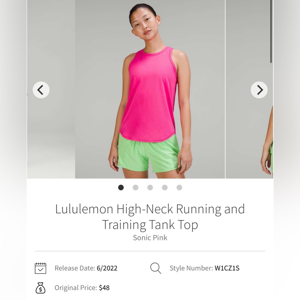 🍋Women’s Lululemon High Neck Run & Train Tank Top PTP approx 16”no size dot/tag🍋